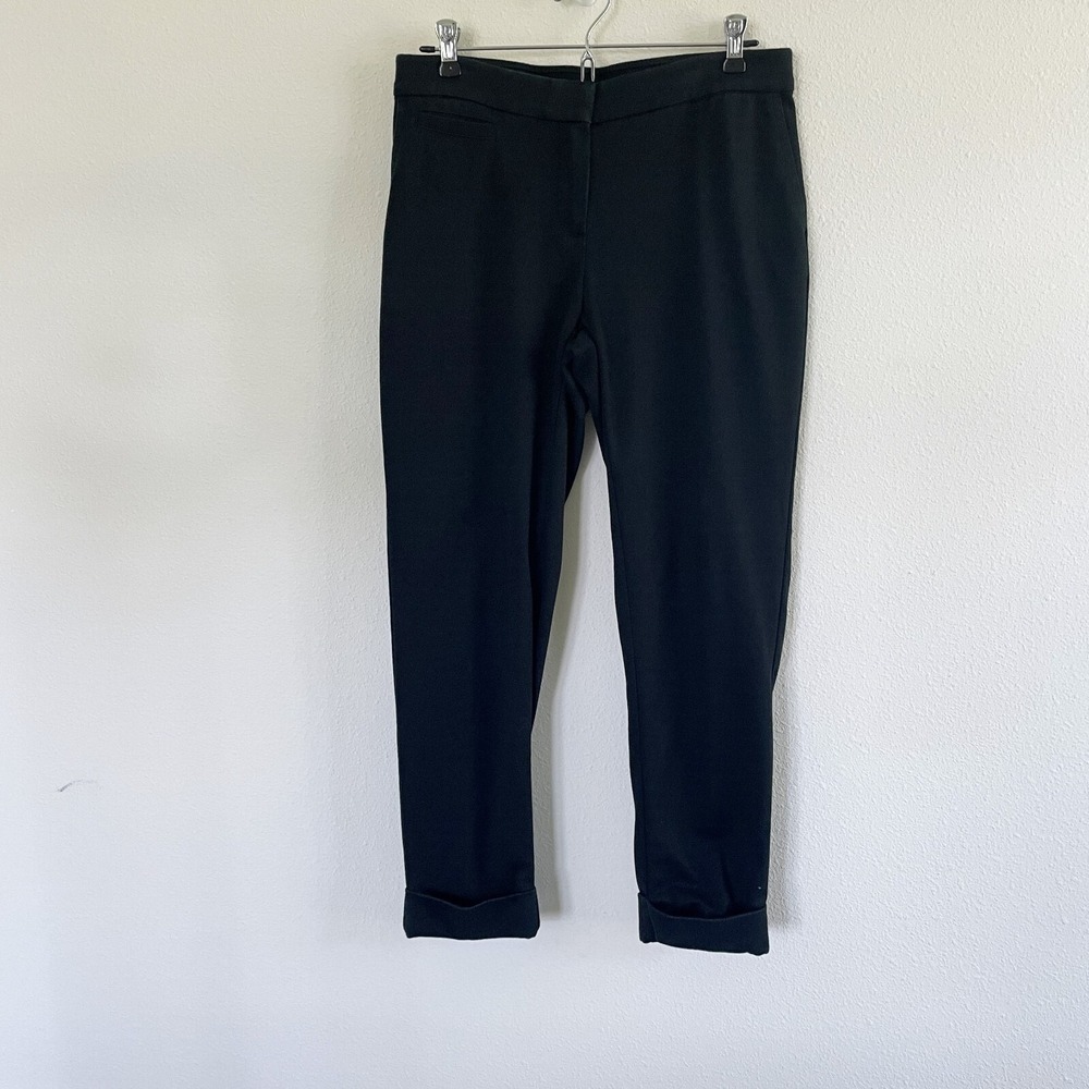 J Jill Pants Womens Size‎ XS Black Ankle Stretch Zip Casual Career Cuffed Hem